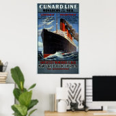 Poster Monarques de la ligne Cunard de la mer (Bureau à domicile)