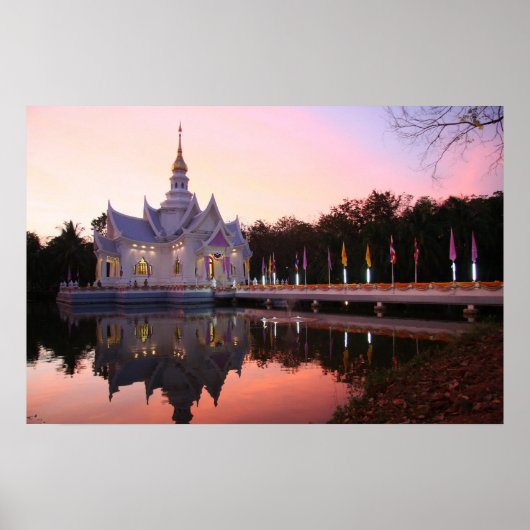 Poster Monastère au bord du lac (Devant)