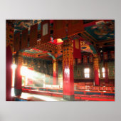 Poster Monastère bouddhiste tibétain Vue intérieure (Devant)