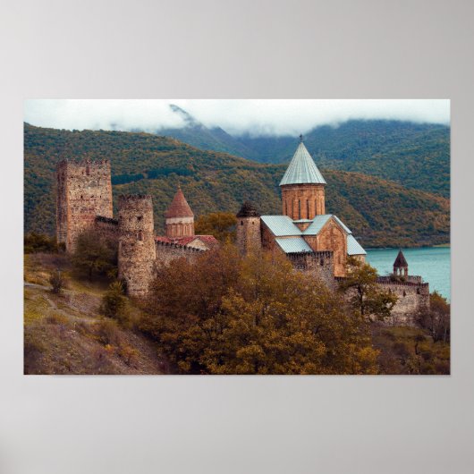 Poster Monastère d'Ananuri Géorgie (Devant)