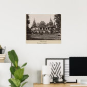 Poster Monastère de Teik Kyaung, île de Ka Toe (Bureau à domicile)
