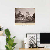 Poster Monastère de Wayzayanda et pagodes à Moulmein (Bureau à domicile)