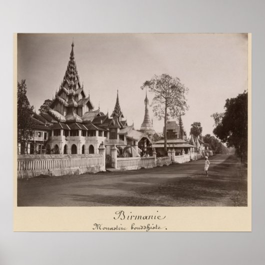 Poster Monastère de Wayzayanda et pagodes à Moulmein (Devant)