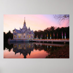 Poster Monastère par le lac