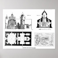 Monastère Saint Bartholomew étage et plan croisé