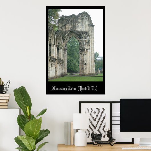 Poster Monastère (York) (Bureau à domicile)
