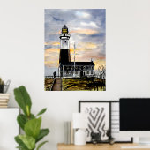 Poster monauk point phare new york peinture art (Bureau à domicile)