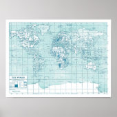 Poster Monde bleu cool (Devant)