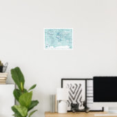 Poster Monde bleu cool (Bureau à domicile)