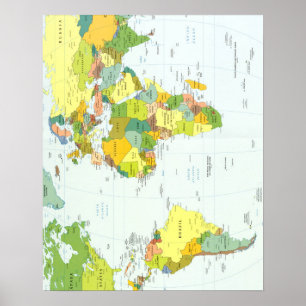 Poster monde+carte+globe+pays+atlas