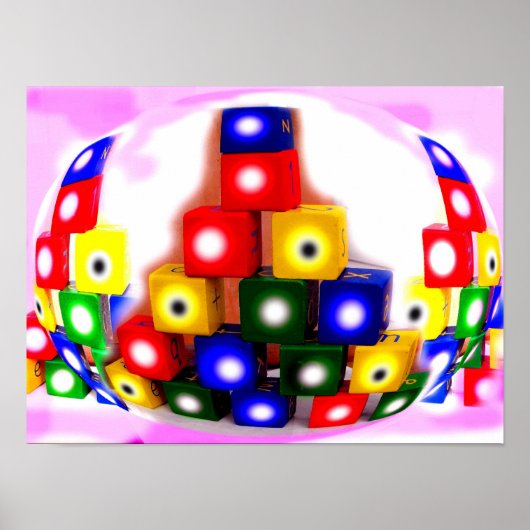 Poster Monde de Blocs (Devant)