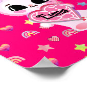 Poster Monde de bonbons rose magique (Coin)