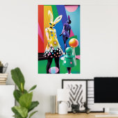 Poster Monde de lapin psychédélique (Bureau à domicile)