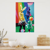 Poster Monde de lapin psychédélique (Cuisine)
