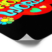 Poster Monde de l'espoir coloré (Coin)