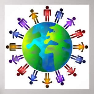 Poster Monde de personnes