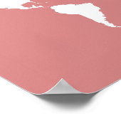 Poster Monde élégant rose (Coin)