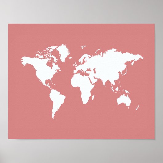 Poster Monde élégant rose (Devant)