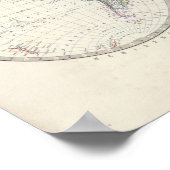 Poster Monde en hémisphères (Coin)