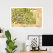 Poster Monde Fair St Louis Carte 1904 (Bureau à domicile)