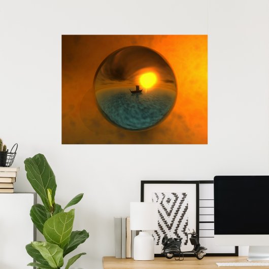 Poster Monde intérieur (Bureau à domicile)