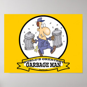POSTER MONDE LE PLUS GRAND GARBAGE HOMME CARTOON