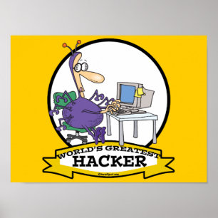 POSTER MONDE LE PLUS GRAND HACKER CARTOON