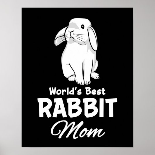 Poster Monde meilleur lapin maman lapin mère lapin (Devant)