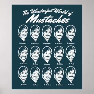 Poster Monde merveilleux d'affiche de moustaches
