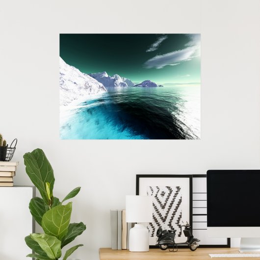 Poster monde numérique (Bureau à domicile)