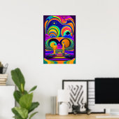 Poster Monde psychédélique (Bureau à domicile)