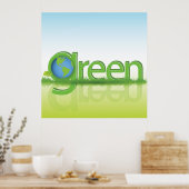 Poster Monde Terre Verte (Cuisine)