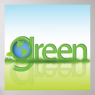 Poster Monde Terre Verte