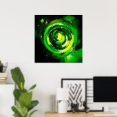 Poster Monde Vert (Bureau à domicile)