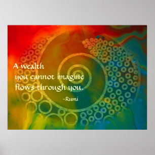 Poster Mondes d'art poétique de Rumi de merveille