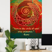 Poster Mondes de Wonder-Rumi et d'art poétique (Bureau à domicile)