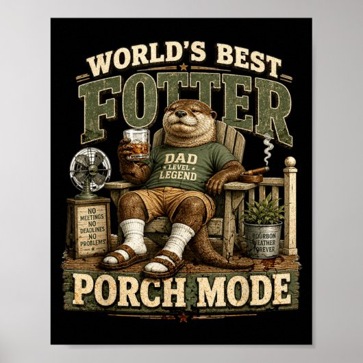 Poster mondes père mode véranda drôle de blague de papa d (Devant)