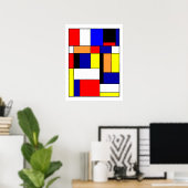Poster Mondrian #1 (Bureau à domicile)