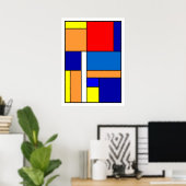 Poster Mondrian #10 (Bureau à domicile)