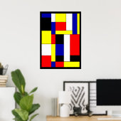 Poster Mondrian #11 (Bureau à domicile)