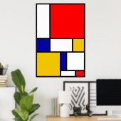 Poster Mondrian 2 (Bureau à domicile)