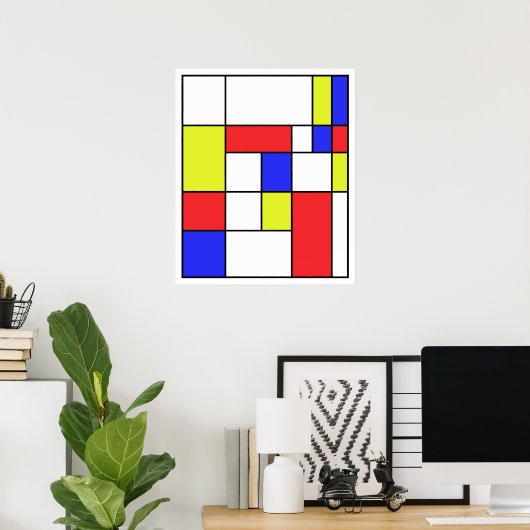Poster Mondrian #23 (Bureau à domicile)