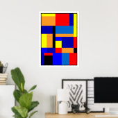 Poster Mondrian #2-1 (Bureau à domicile)