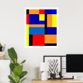Poster Mondrian #35 (Bureau à domicile)