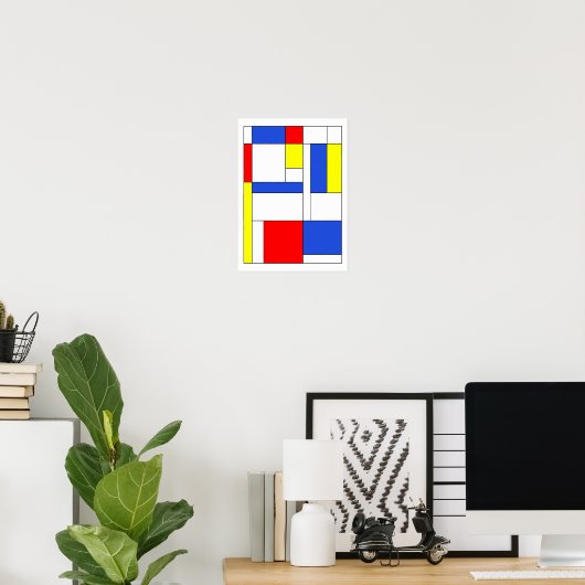Poster Mondrian #47 (Bureau à domicile)