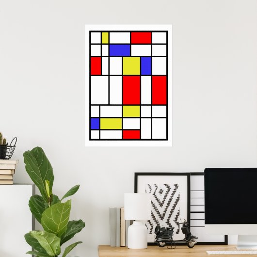 Poster Mondrian #58 (Bureau à domicile)