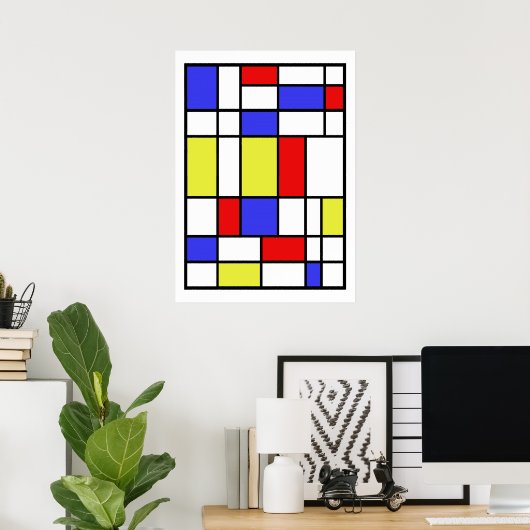 Poster Mondrian #59 (Bureau à domicile)
