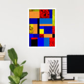 Poster Mondrian #6-1 (Bureau à domicile)