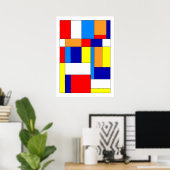 Poster Mondrian #8 (Bureau à domicile)