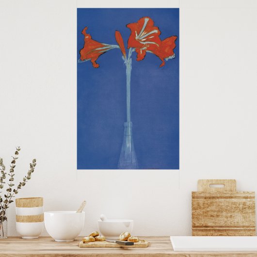 Poster Mondrian Amaryllis dans un flash (Cuisine)